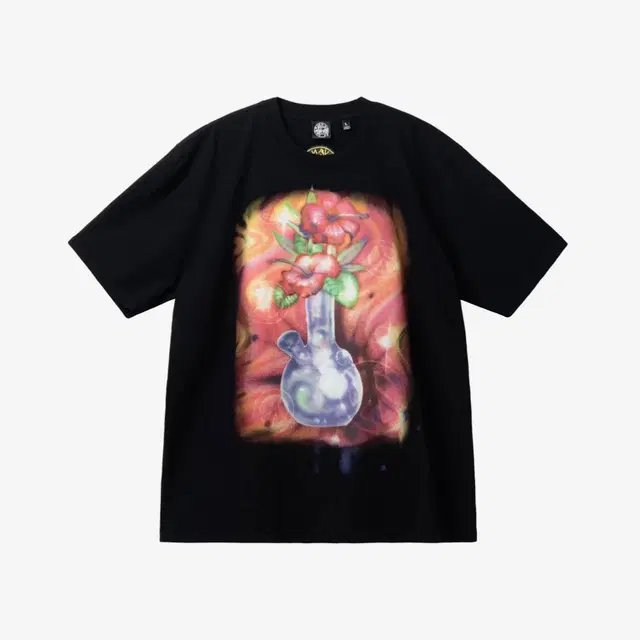 Stussy Stussy x Dries Van Noten Airbrush Vase T-Shirt Black - view 1