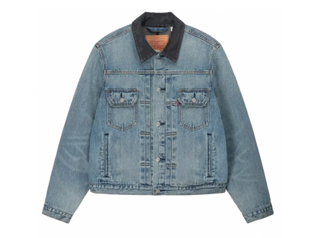 Stussy Stussy x Levi's Embossed Trucker Jacket Warn-Indigo