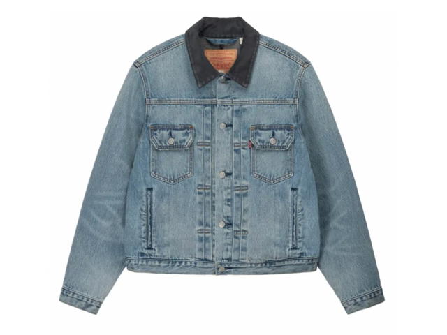 Stussy Stussy x Levi's Embossed Trucker Jacket Warn-Indigo - view 1