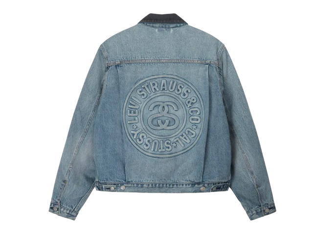 Stussy Stussy x Levi's Embossed Trucker Jacket Warn-Indigo - view 2