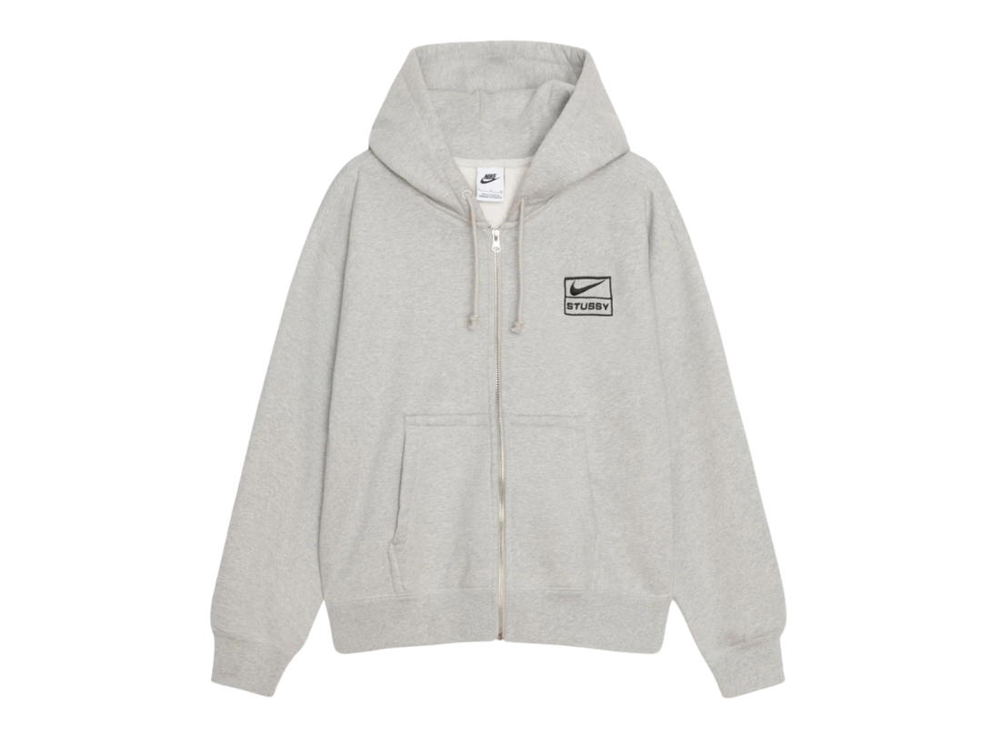 Stussy Stussy x Nike Fleece Zip Hoodie Grey Heather