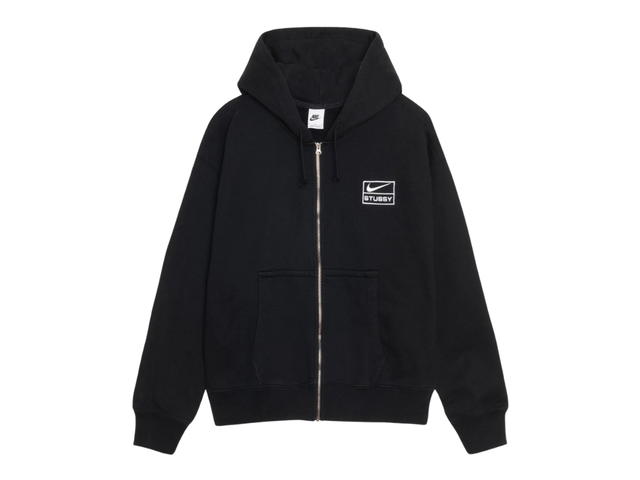 Stussy Stussy x Nike Stone Washed Fleece Zip Hoodie Black (Asia Sizing) - view 1