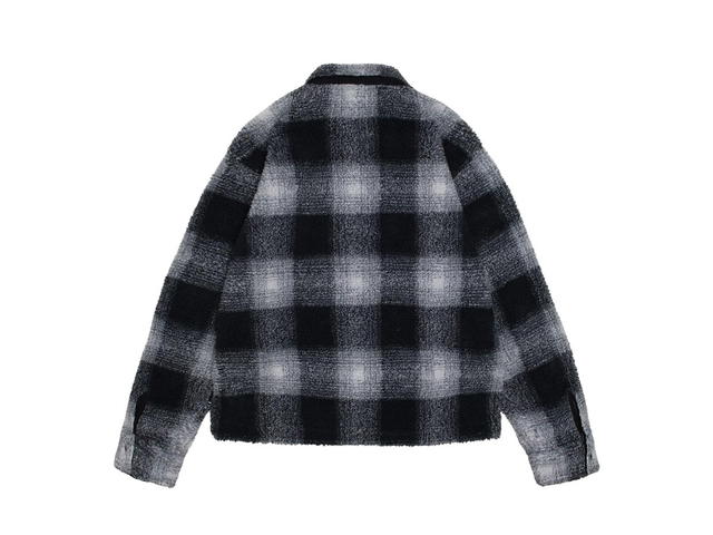 Stussy Stussy Zip Sherpa Shadow Plaid Black - view 2