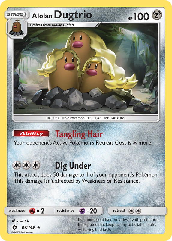 Pokemon Pokemon Alolan Dugtrio H [SUM 87/149] Sun & Moon "Sun & Moon" (EN)