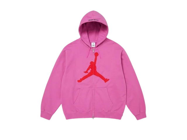 Supreme Suprem x Jordan Zip Up Hooded Sweatshirt Pink (SS26) - view 1