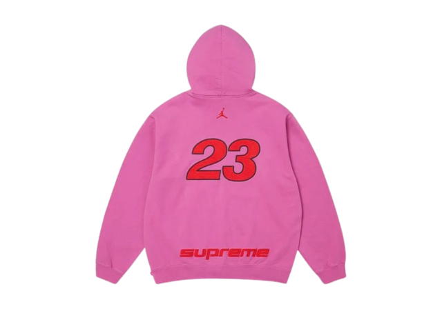 Supreme Suprem x Jordan Zip Up Hooded Sweatshirt Pink (SS26) - view 2