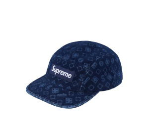 Buy Supreme Flocked Denim Camp Cap Blue at Sasom – Authentic and Ready to Ship