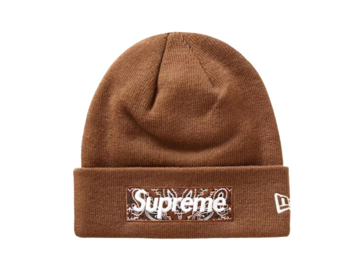 Supreme Supreme New Era Box Logo Beanie Dark Brown (FW19)