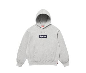 Buy Supreme Box Logo Hooded Sweatshirt Heather Grey (FW25) at Sasom – Authentic and Ready to Ship