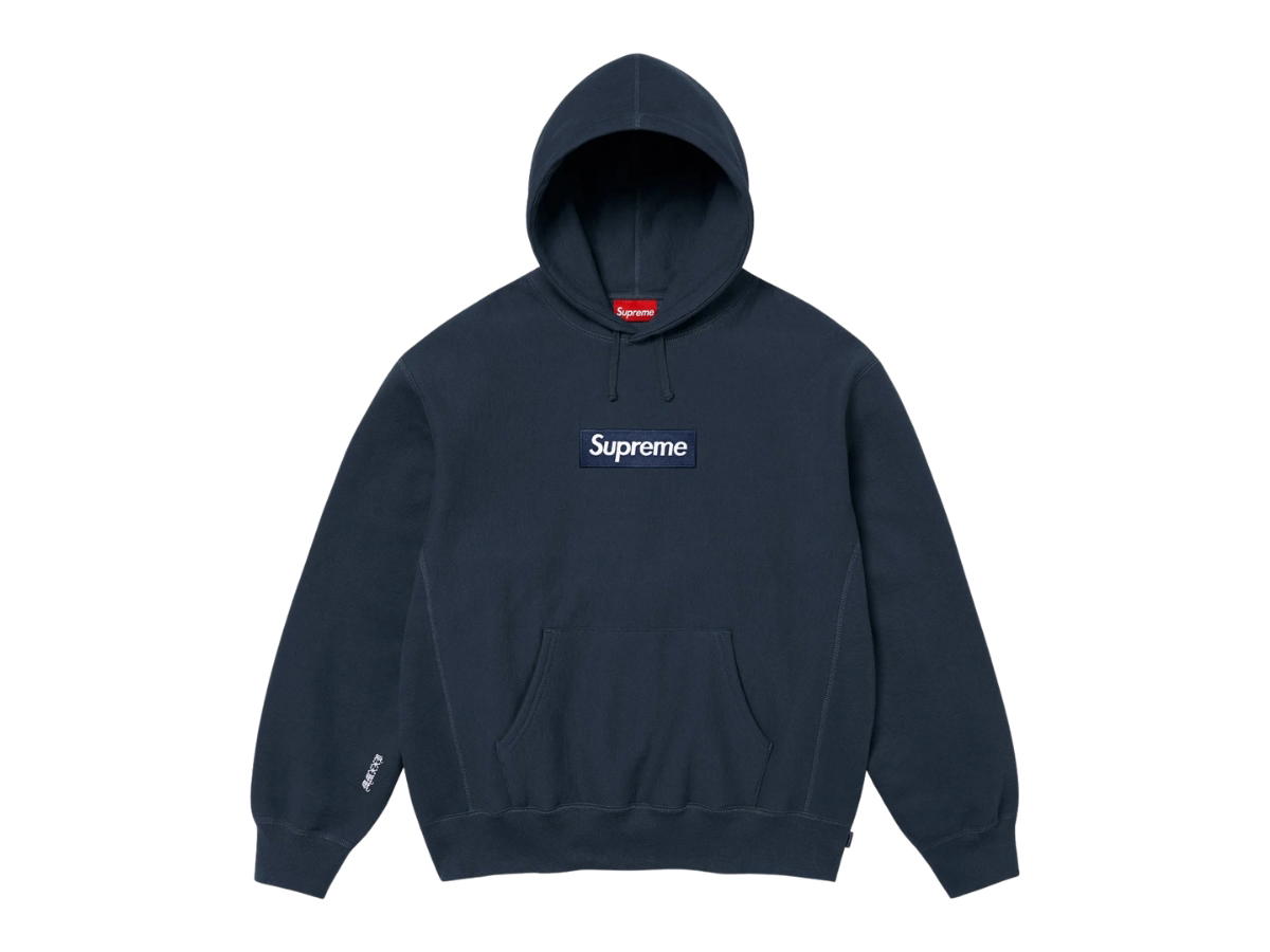 Supreme Supreme Box Logo Hooded Sweatshirt Navy (FW25)