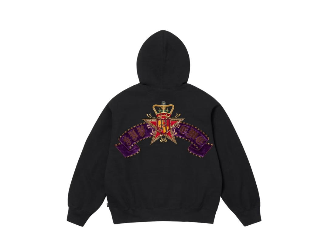 Supreme Supreme Crest Zip Up Hooded Sweatshirt Black