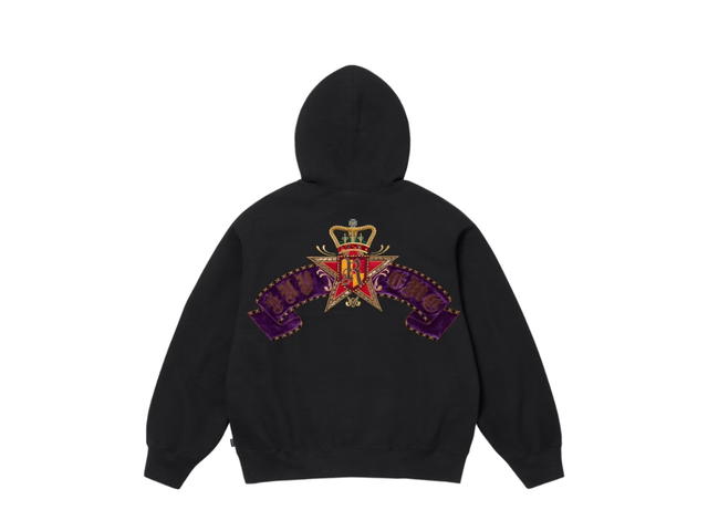 Supreme Supreme Crest Zip Up Hooded Sweatshirt Black - view 1