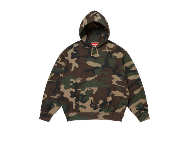 Supreme Supreme Satin Appliqué Hooded Sweatshirt Woodland Camo (SS26) - view 2