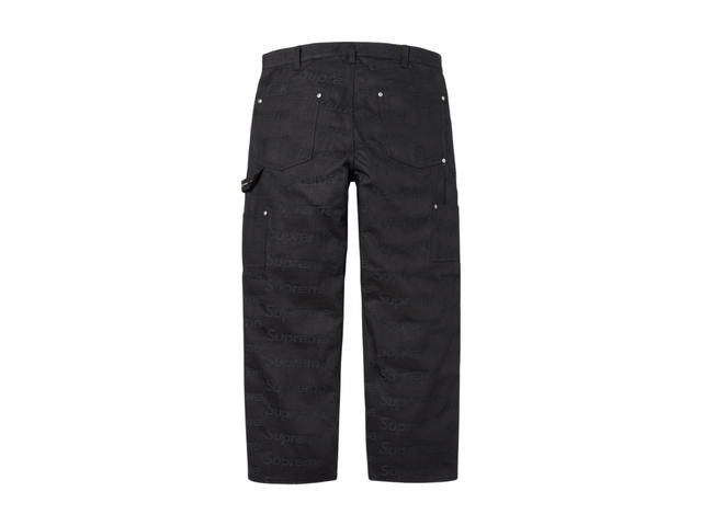 Supreme Supreme Jacquard Logos Double Knee Denim Painter Jean Black (FW25) - view 2