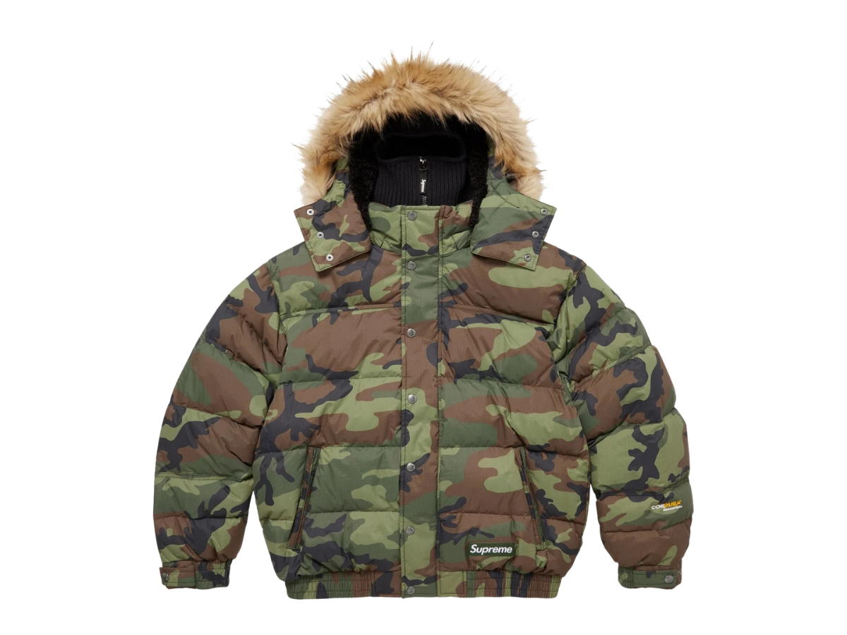 Supreme Supreme Facemask 700-Fill Down Puffer Jacket Woodland Camo (FW25)
