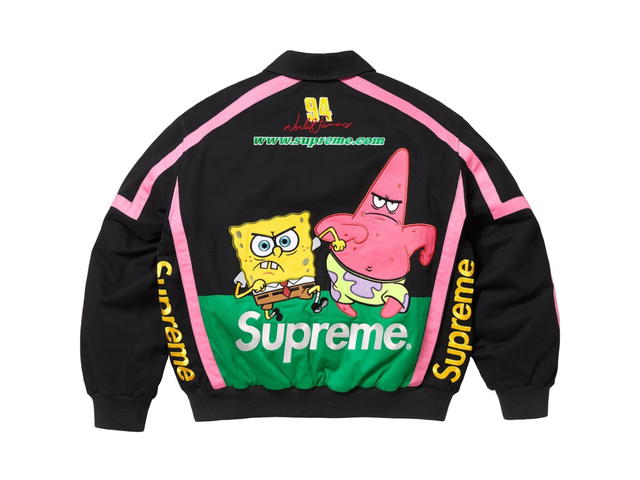 Supreme Supreme x SpongeBob SquarePants Jeff Hamilton Racing Jacket Black (SS25) - view 2