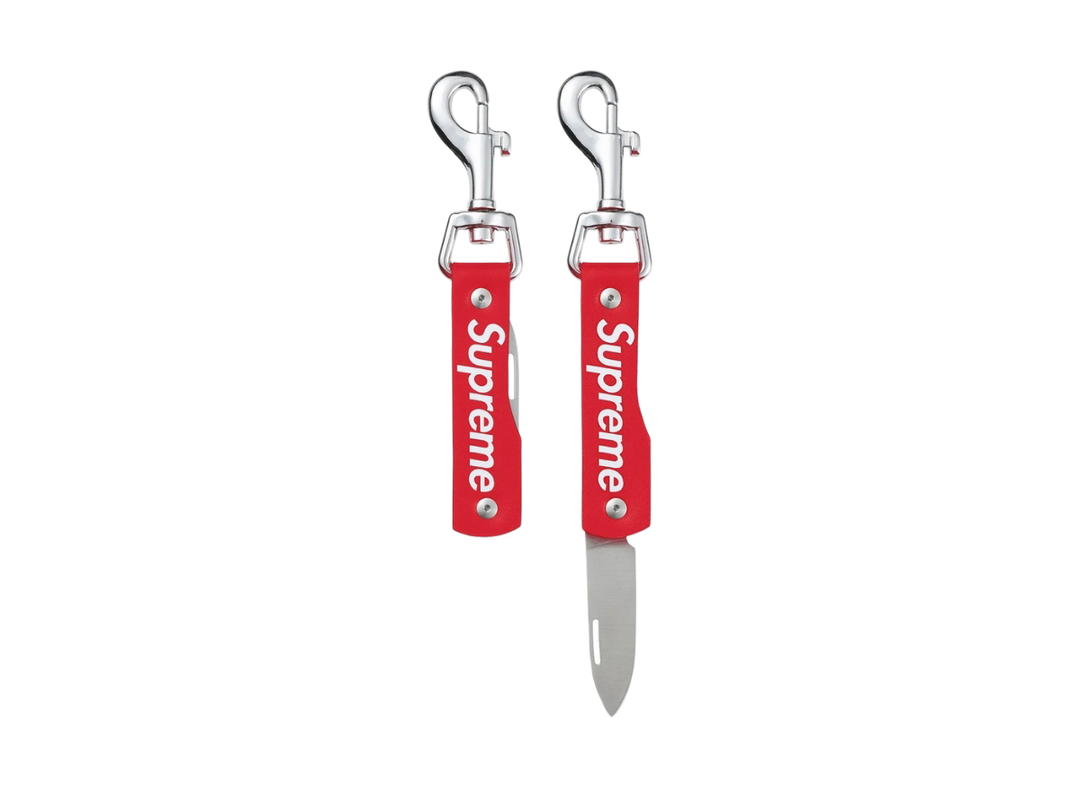 Supreme Supreme Leather Clip Knife Red (SS25)