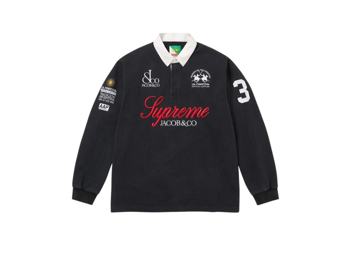 Supreme Supreme La Martina/Jacob & Co Rugby Black (SS26)