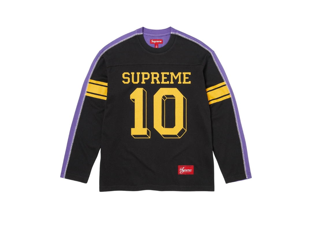 Supreme Supreme Split L/S Football Top Black (FW25)