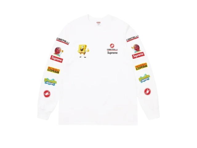 Supreme Supreme x SpongeBob SquarePants Castelli Racing L/S Tee White (SS25) - view 1