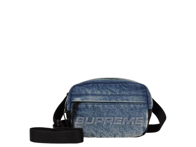 Supreme Supreme Denim Mini Shoulder Bag Washed Indigo (FW25) - view 1
