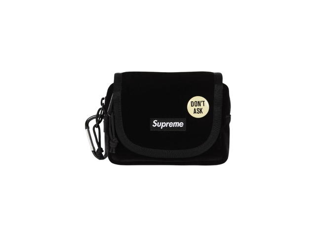 Supreme Supreme Velvet Mini Pouch Black (FW25) - view 1