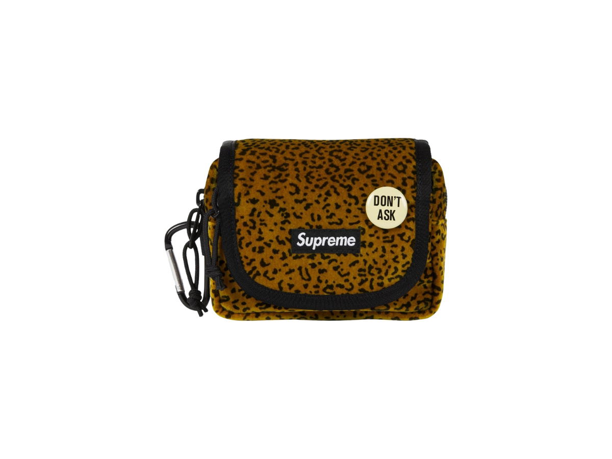 Supreme Supreme Velvet Mini Pouch Tan Leopard (FW25)