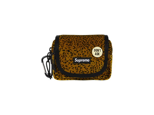 Supreme Supreme Velvet Mini Pouch Tan Leopard (FW25) - view 1
