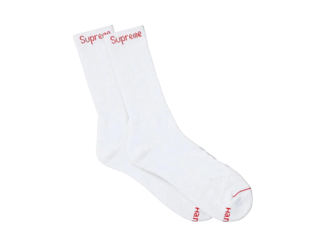 Supreme Supreme Hanes Crew Socks Crew Socks (1 Pack) White