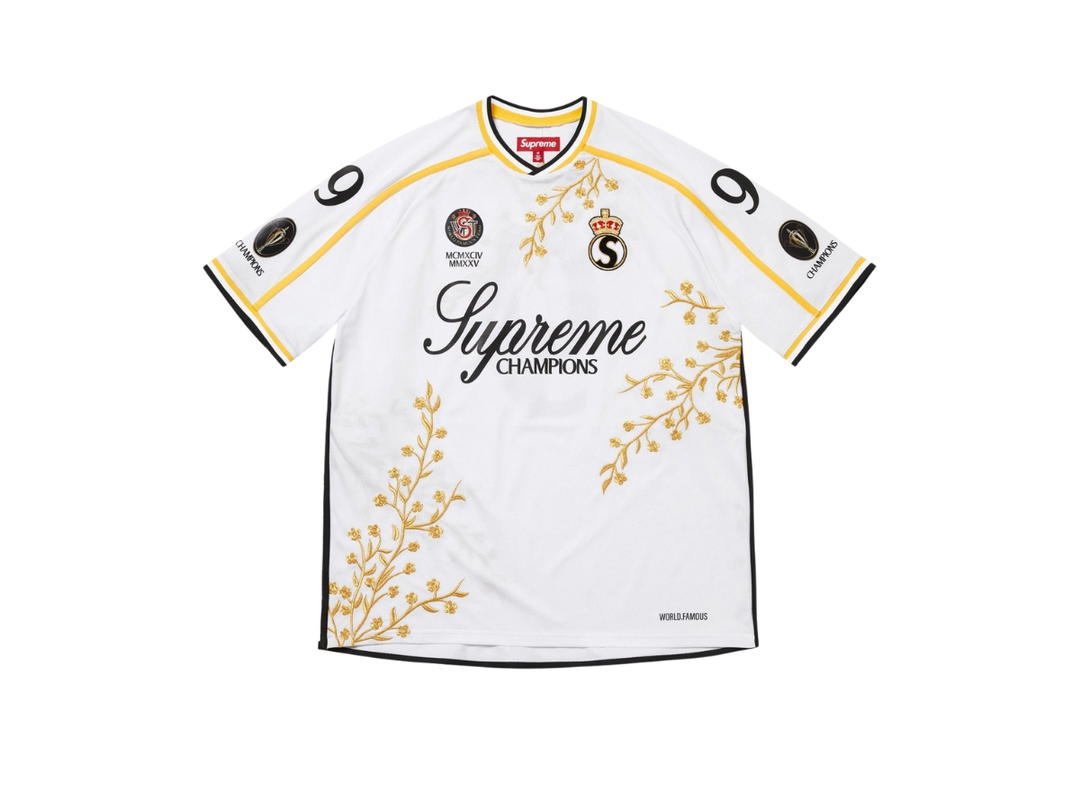 Supreme Suprem Floral Soccer Jersey White (FW25)