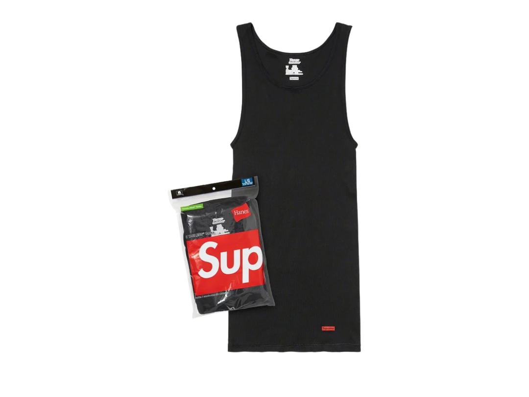 Supreme Supreme Hanes Tagless Tank Tops (3 Pack) Black (SS26)