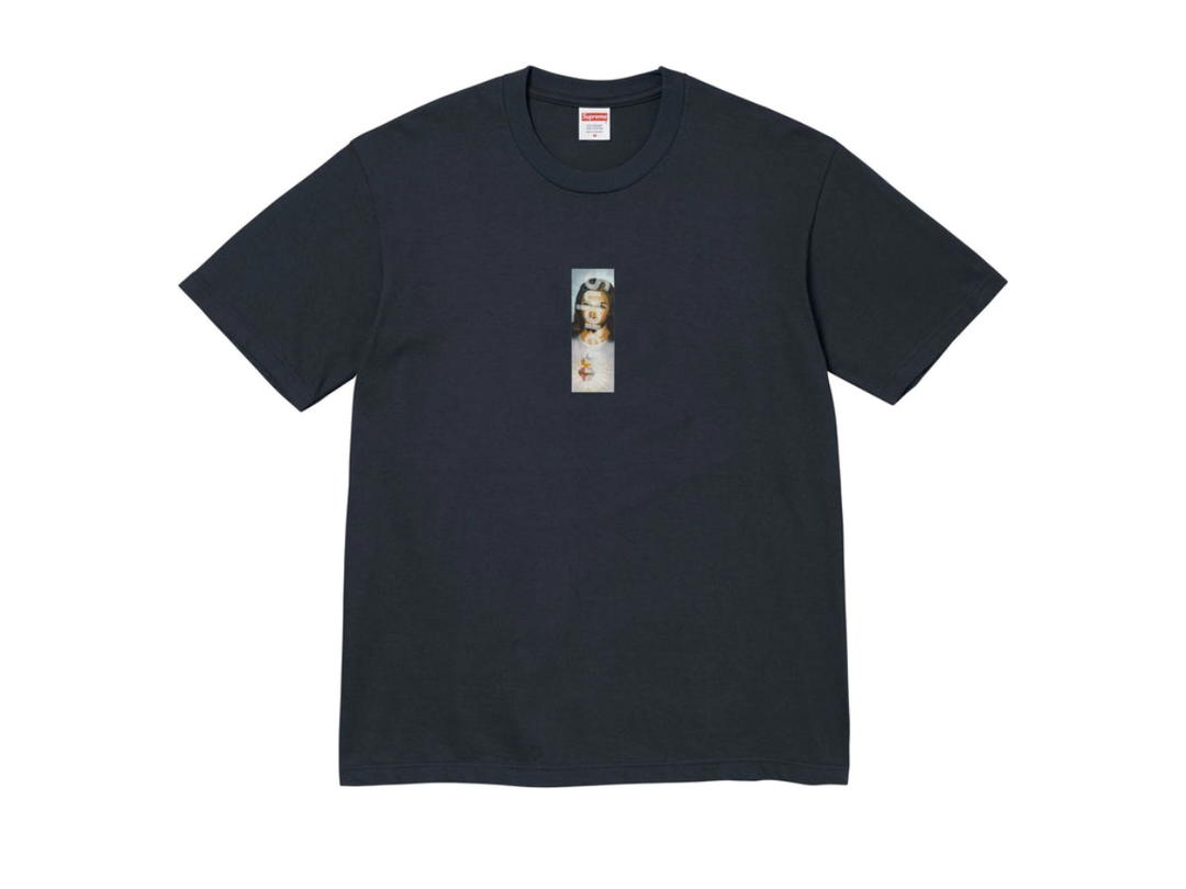 Supreme Supreme Prayer Card Box Logo Tee Navy