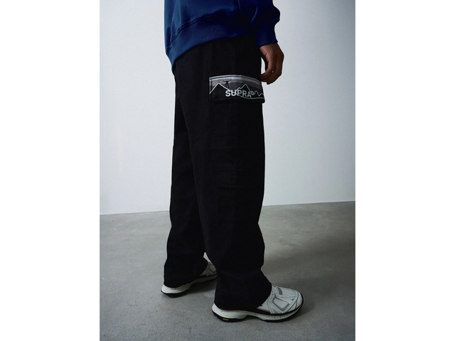 Supra Supra Pocket Graphic Woven Wide Pants Black - view 4