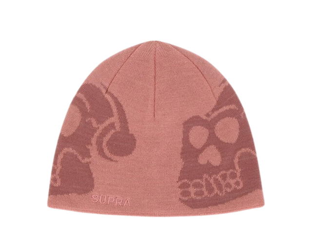 Supra Supra Skull Jacquard Logo Beanie Pink - view 1