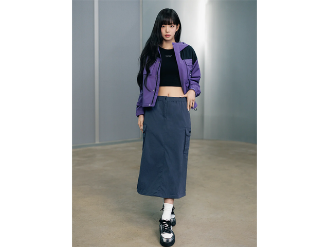 Supra Supra Women Woven Cargo Skirt Charcoal Grey - view 3