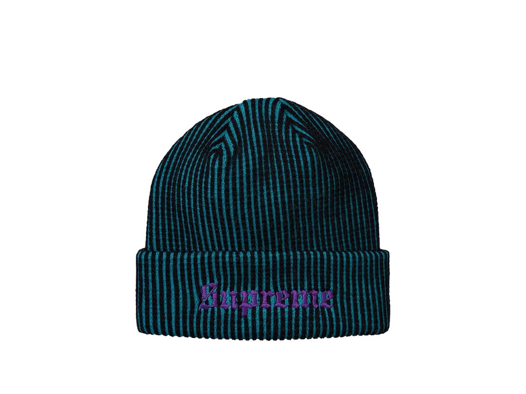 Supreme Supreme 2-Tone Rib Beanie Teal (FW17)