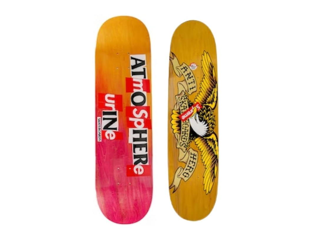 Supreme Supreme ANTIHERO Skateboard Deck Pink/Yellow