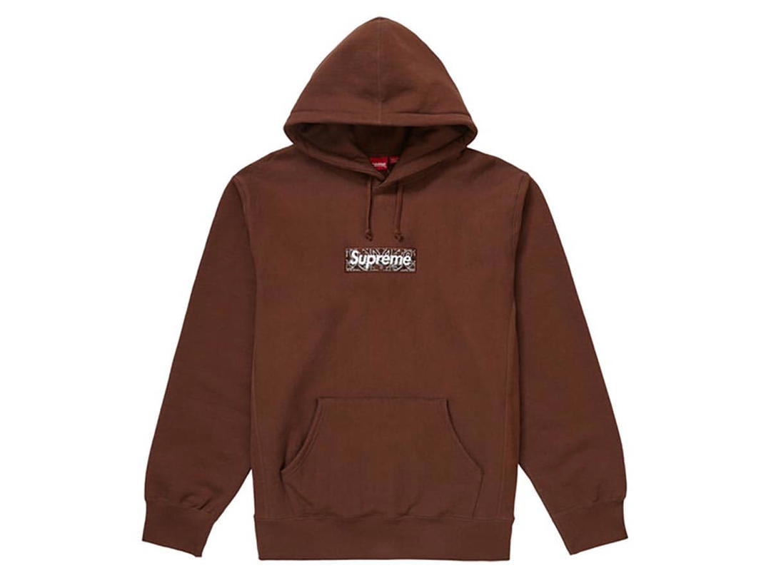 Supreme Supreme Bandana Box Logo Hooded Sweatshirt Dark Brown
