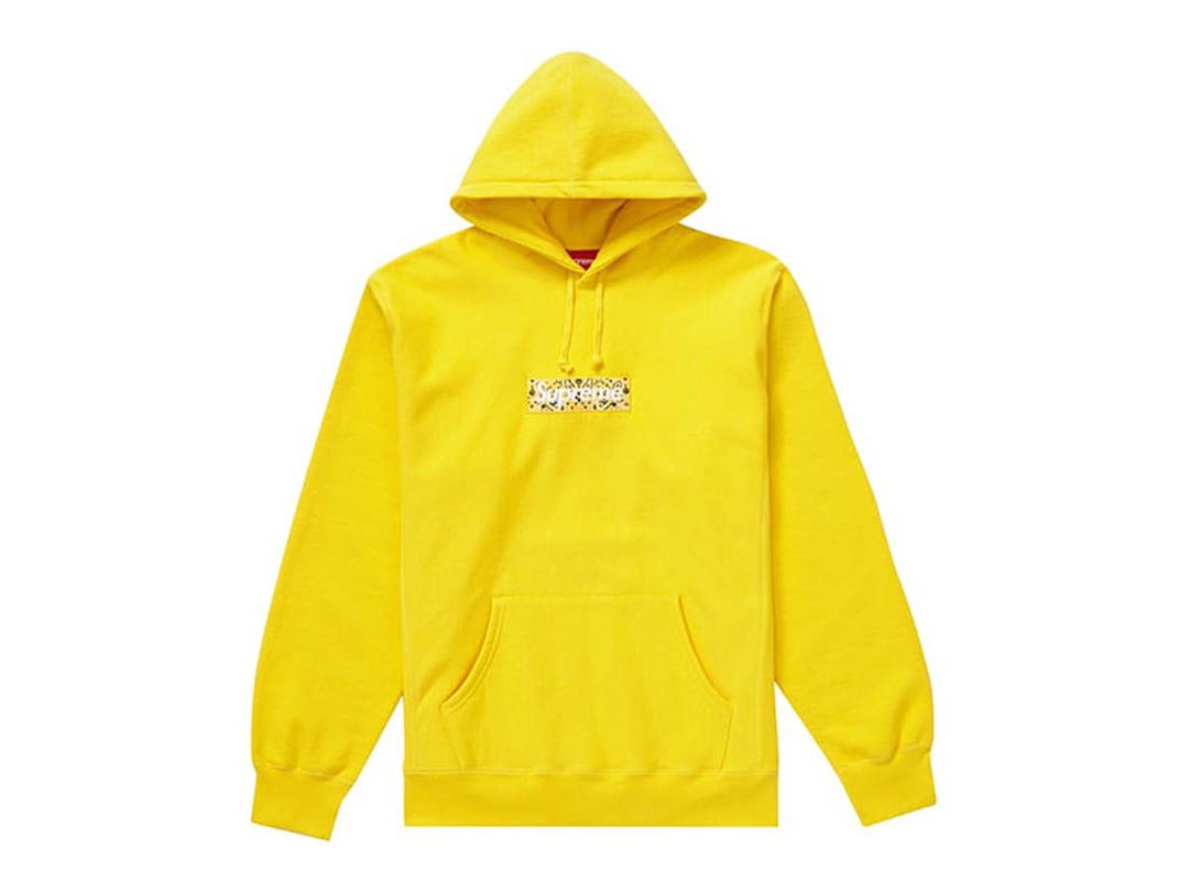 Supreme Supreme Bandana Box Logo Hooded Sweatshirt Yellow