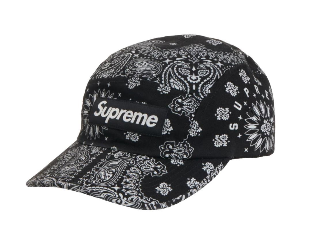 Supreme Supreme Bandana Camp Cap Black (SS21)