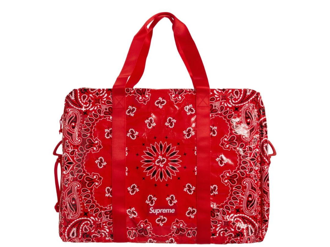 Supreme Supreme Bandana Tarp Large Duffle Bag Red