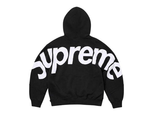 Supreme Supreme Big Logo Jacquard Hooded Sweatshirt Black (FW23) - view 1