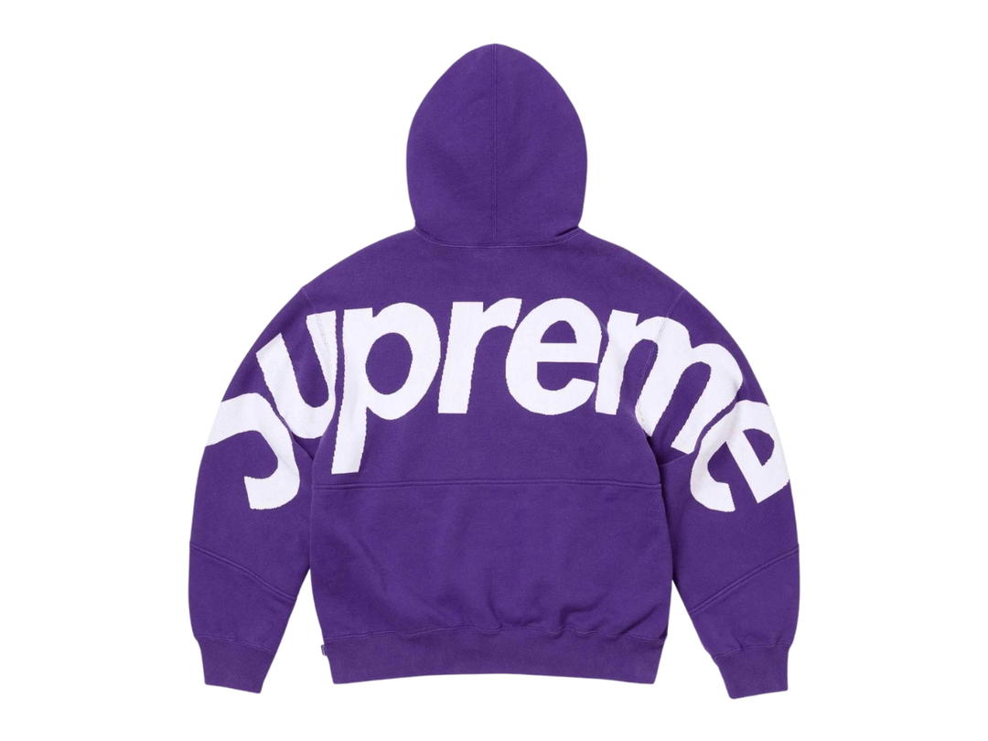 Supreme Supreme Big Logo Jacquard Hooded Sweatshirt Purple (FW23)