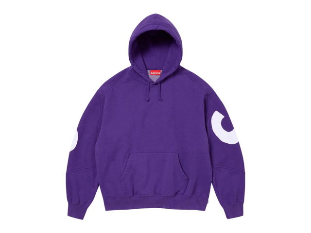 Supreme Supreme Big Logo Jacquard Hooded Sweatshirt Purple (FW23) - view 2