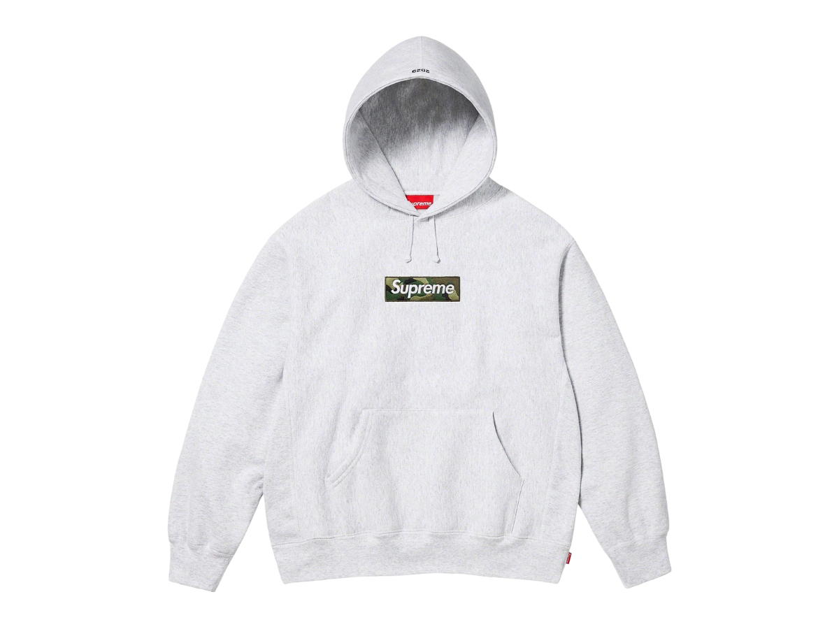 Supreme Supreme Box Logo Hooded Sweatshirt Ash Grey (FW23)