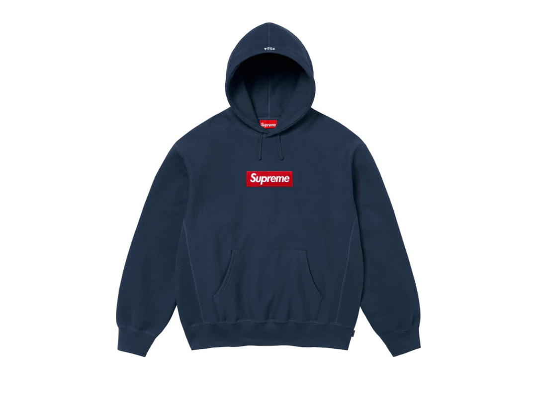Supreme Supreme Box Logo Hooded Sweatshirt Navy (FW24)