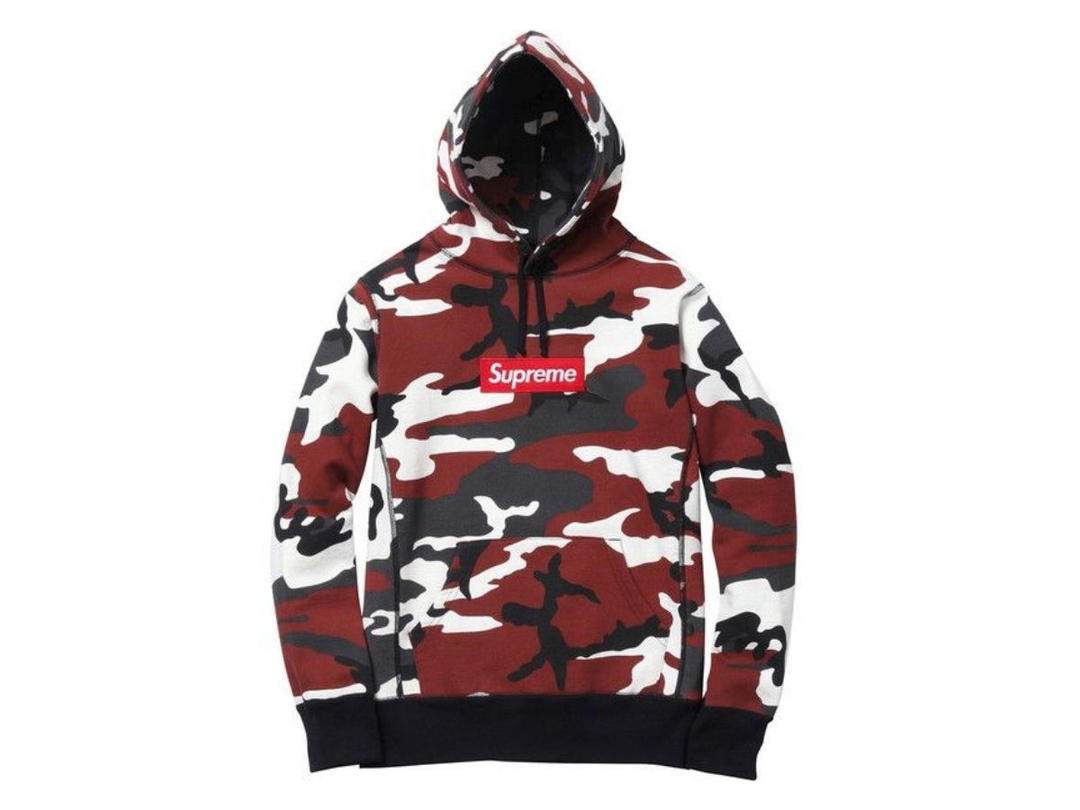 Supreme Supreme Box Logo Hooded Sweatshirt Red Camo