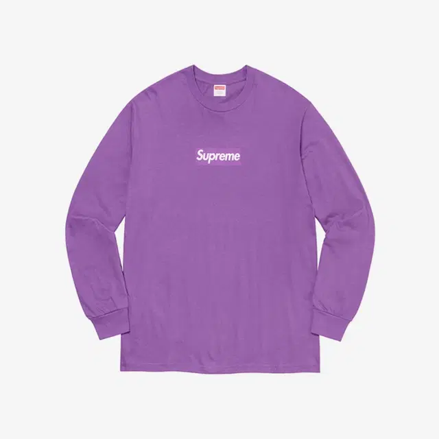 Supreme Supreme Box Logo L/S T-Shirt Purple - 20FW - view 1
