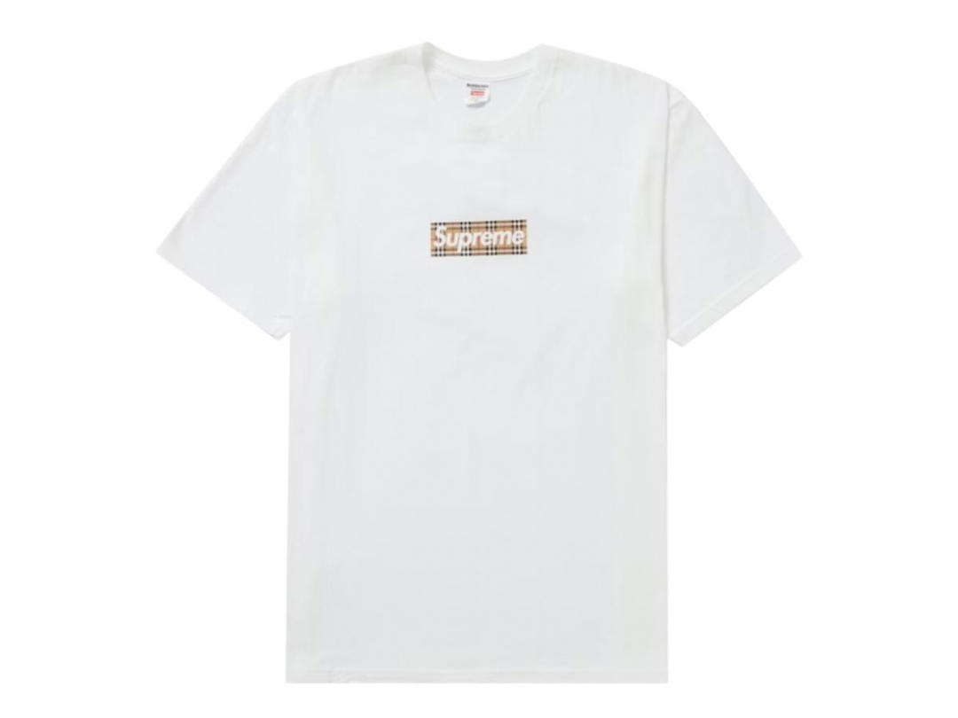 Supreme Supreme Burberry Box Logo Tee White