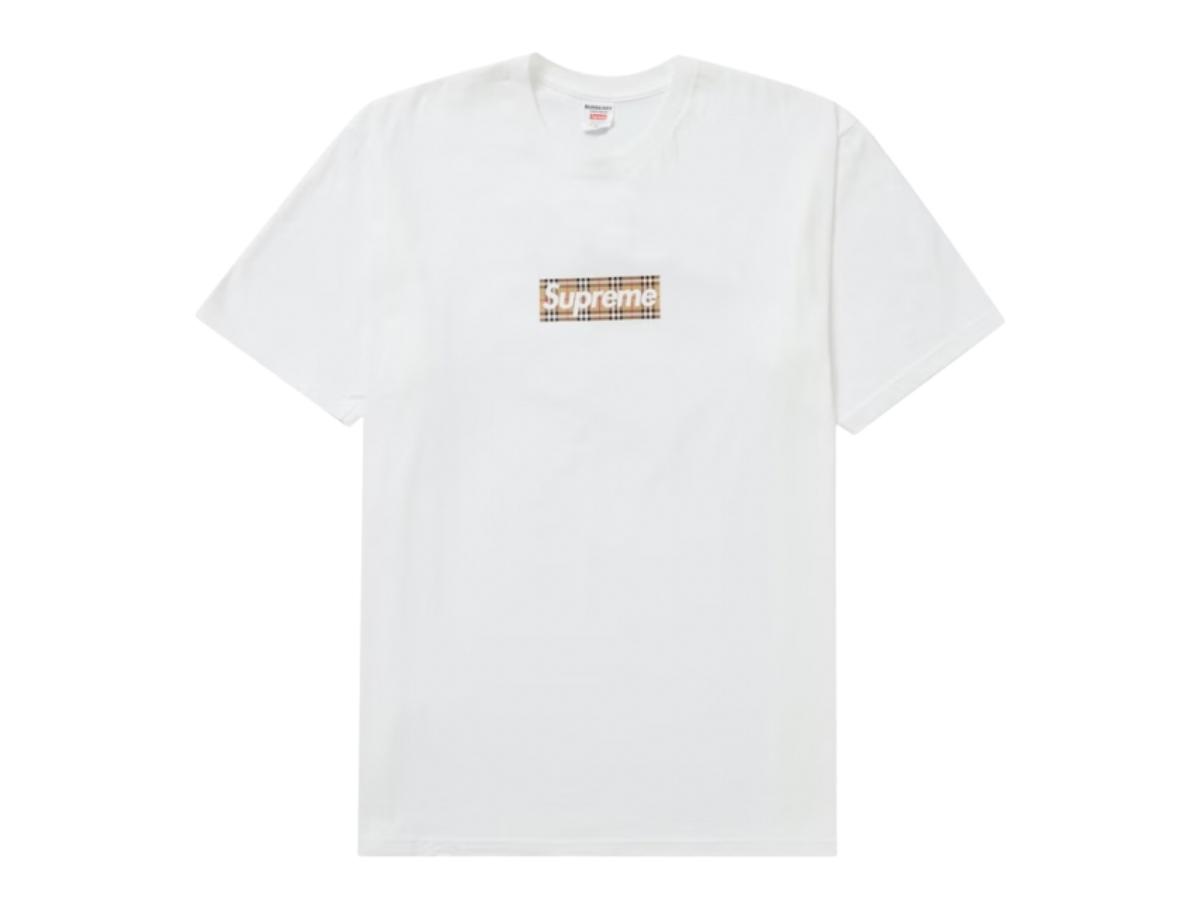 Supreme Supreme Burberry Box Logo Tee White